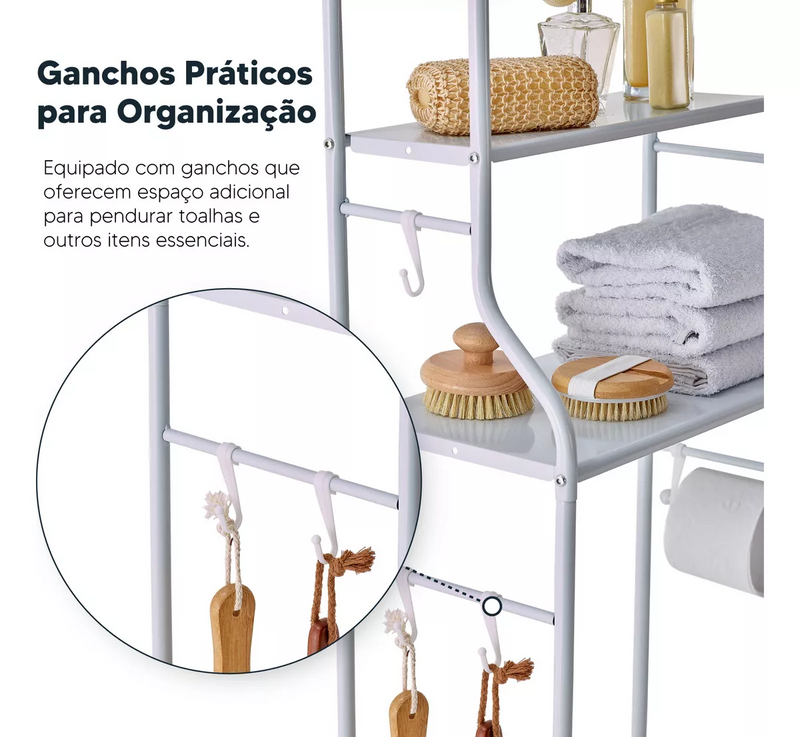 [COMPRE 1 LEVE 2] Rack Organizador Mágico de Banheiro Organização, Praticidade e Higiene [OFERTA VÁLIDA SOMENTE HOJE]